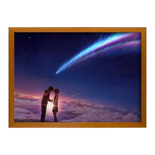 "Your Name" Light Painting: A Moment Beneath the Romantic Starry Sky Light Painting Lamp Light-up Artwork Night Light